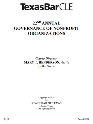 cover image of Governance of Nonprofit Organizations 2024